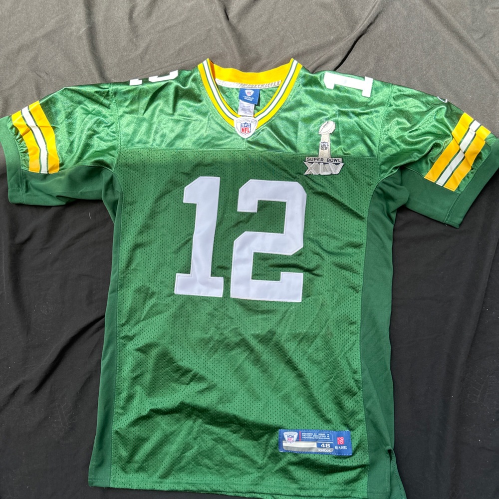 Aaron Rodgers authentic Reebok SUPER BOWL 45 jersey